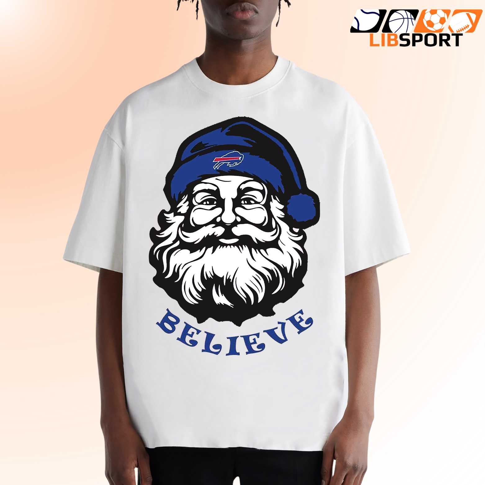Santa Claus Believe Buffalo Bills T Shirt, Unisex Nfl Holiday Shirt